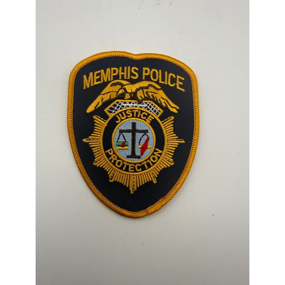 Memphis Police Department MPD Uniform Patch Justice Protection Gold Navy Blue